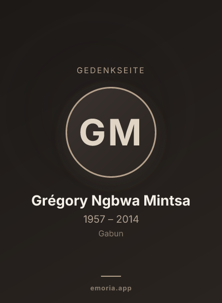 Gedenkportrait von Grégory Ngbwa Mintsa