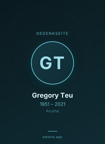 Gedenkportrait von Gregory Teu