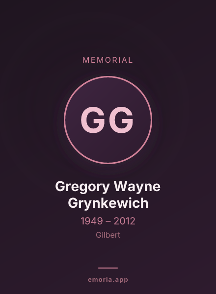 Memorial portrait of Gregory Wayne Grynkewich