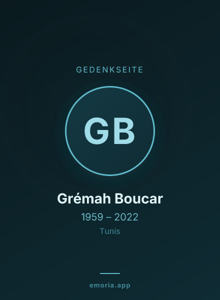 Gedenkportrait von Grémah Boucar