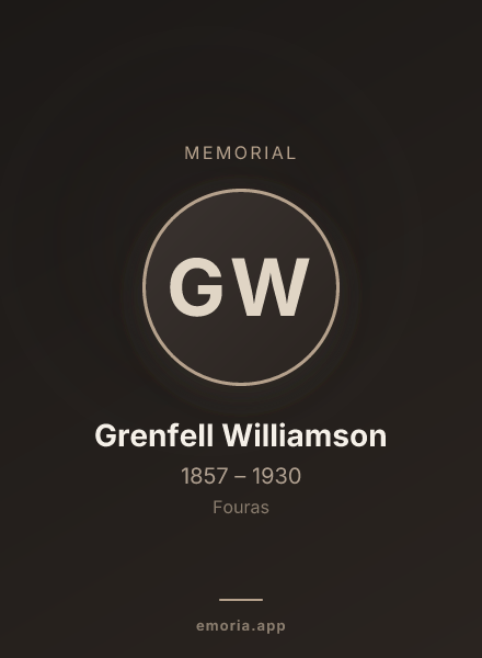 Memorial portrait of Grenfell Williamson