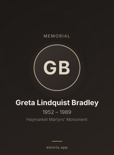 Memorial portrait of Greta Lindquist Bradley