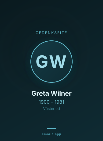 Gedenkportrait von Greta Wilner
