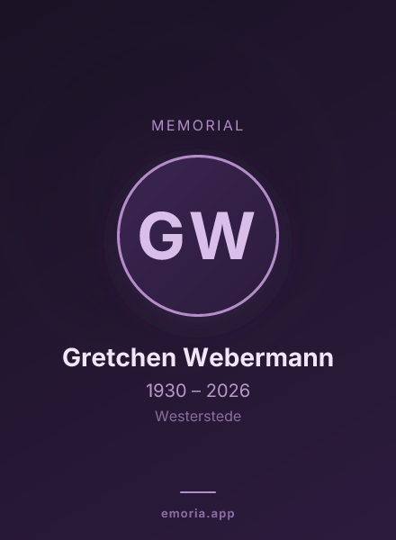 Memorial portrait of Gretchen Webermann