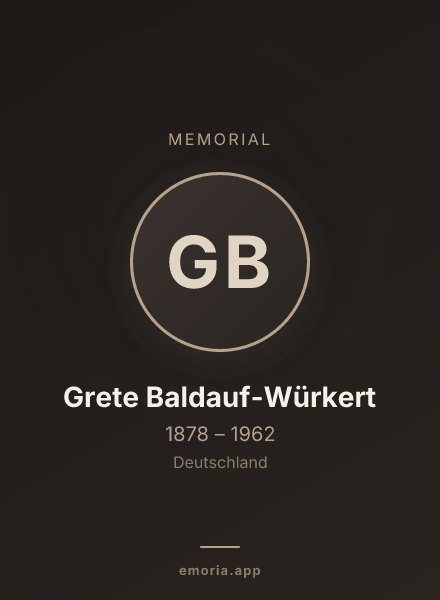 Memorial portrait of Grete Baldauf-Würkert