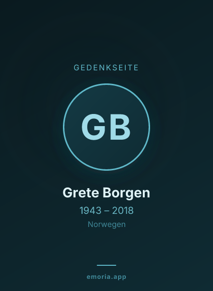 Gedenkportrait von Grete Borgen