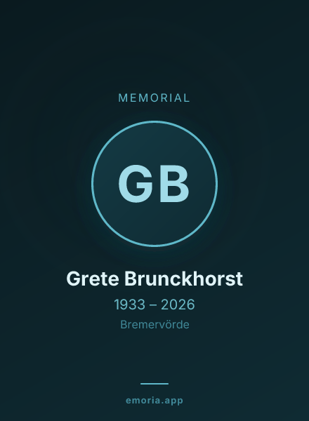 Memorial portrait of Grete Brunckhorst