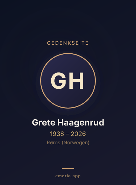 Gedenkportrait von Grete Haagenrud
