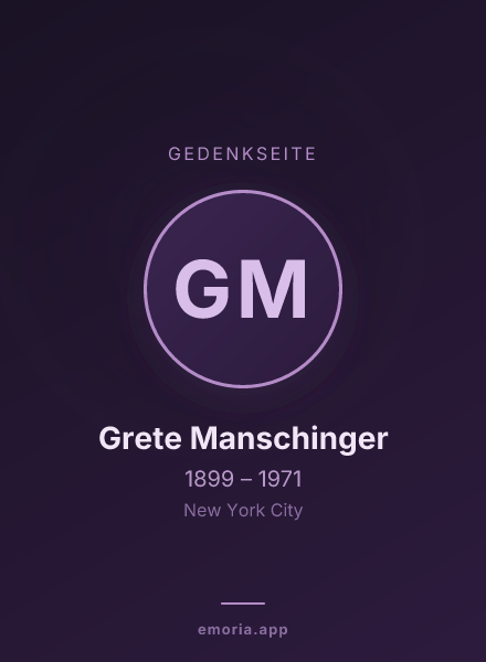 Gedenkportrait von Grete Manschinger