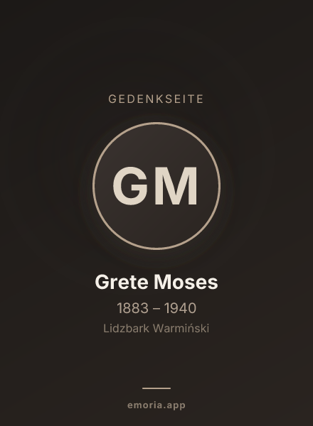 Gedenkportrait von Grete Moses