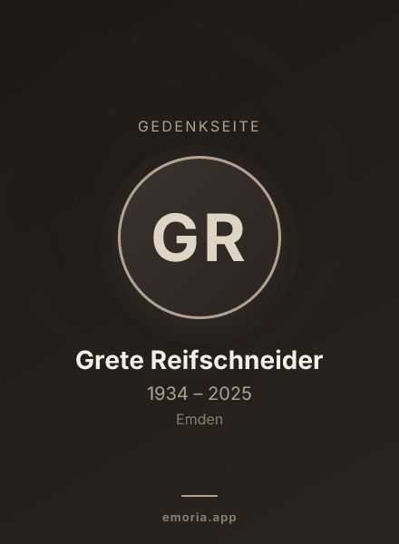 Gedenkportrait von Grete Reifschneider