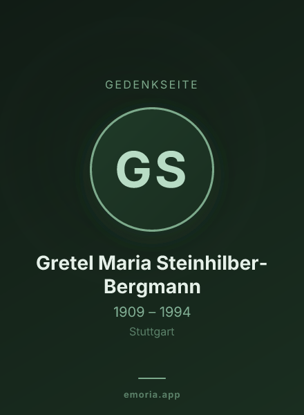 Gedenkportrait von Gretel Maria Steinhilber-Bergmann