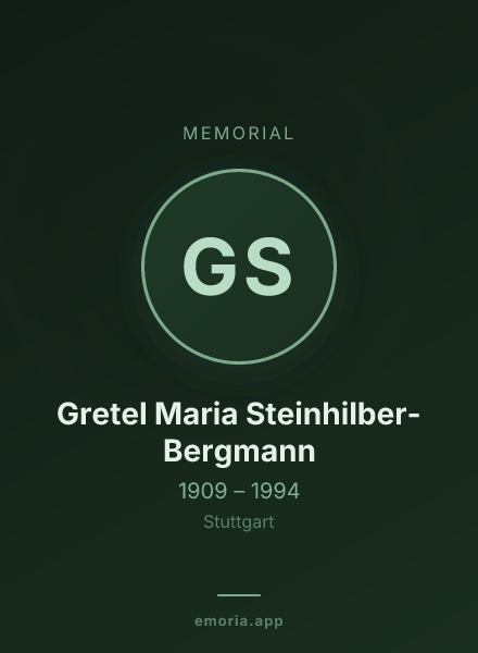 Memorial portrait of Gretel Maria Steinhilber-Bergmann