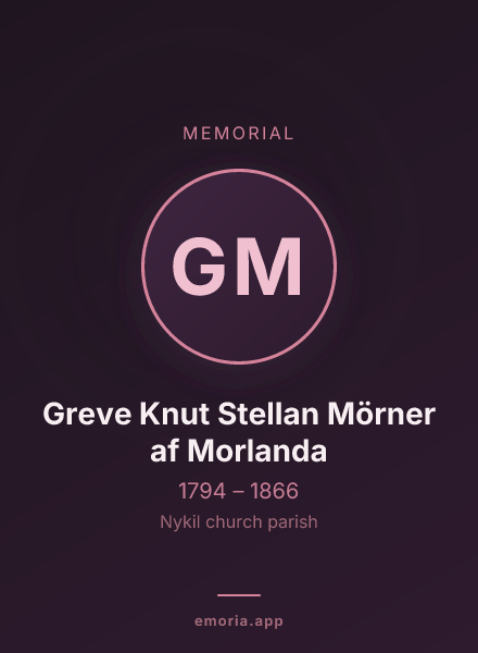 Memorial portrait of Greve Knut Stellan Mörner af Morlanda