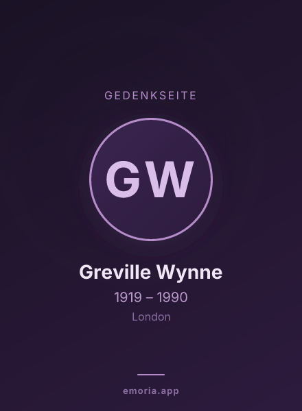 Gedenkportrait von Greville Wynne