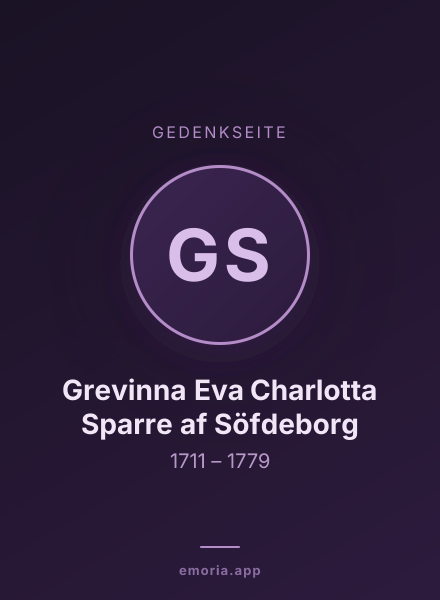 Gedenkportrait von Grevinna Eva Charlotta Sparre af Söfdeborg