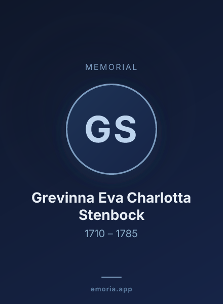 Memorial portrait of Grevinna Eva Charlotta Stenbock