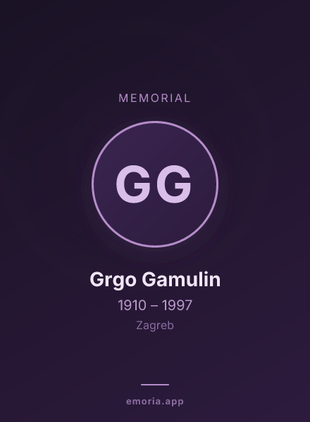 Memorial portrait of Grgo Gamulin