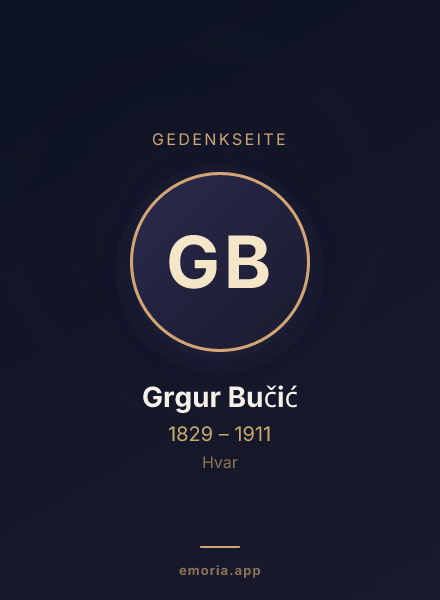 Gedenkportrait von Grgur Bučić