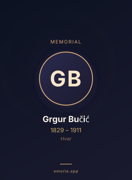 Memorial portrait of Grgur Bučić