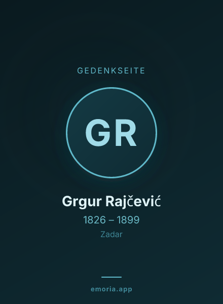 Gedenkportrait von Grgur Rajčević
