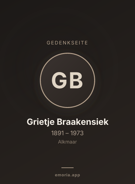 Gedenkportrait von Grietje Braakensiek