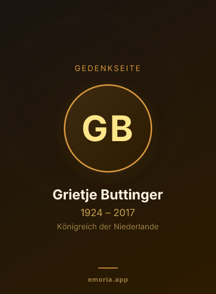Gedenkportrait von Grietje Buttinger