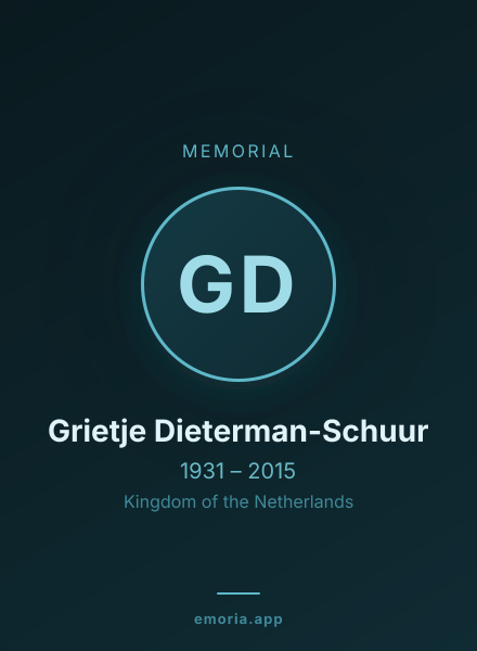 Memorial portrait of Grietje Dieterman-Schuur