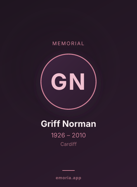 Memorial portrait of Griff Norman