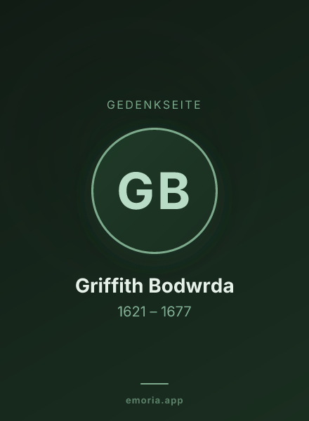 Gedenkportrait von Griffith Bodwrda