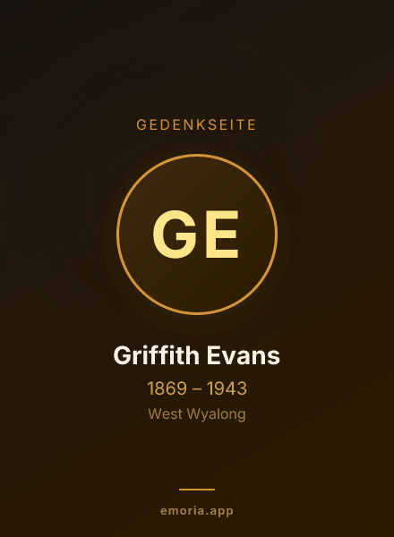Gedenkportrait von Griffith Evans