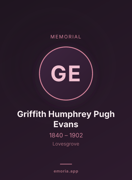Memorial portrait of Griffith Humphrey Pugh Evans