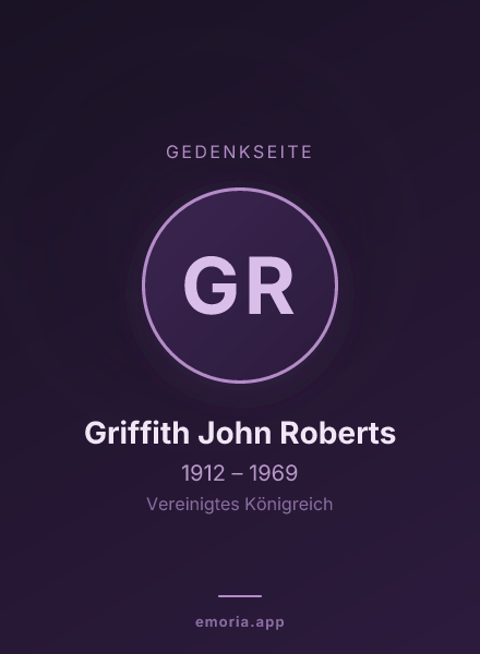 Gedenkportrait von Griffith John Roberts