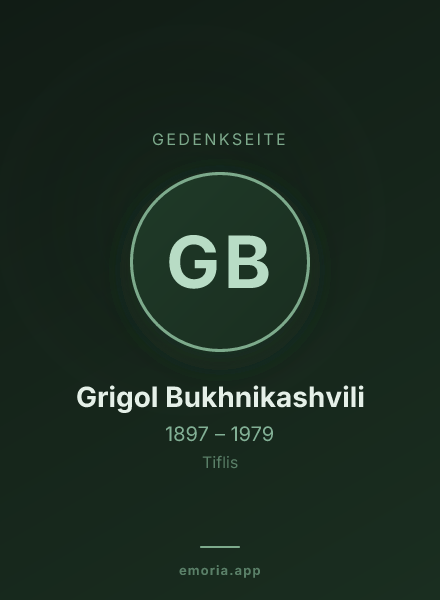 Gedenkportrait von Grigol Bukhnikashvili