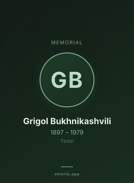 Memorial portrait of Grigol Bukhnikashvili