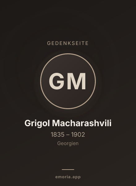 Gedenkportrait von Grigol Macharashvili