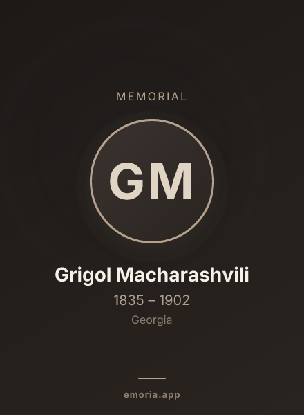 Memorial portrait of Grigol Macharashvili