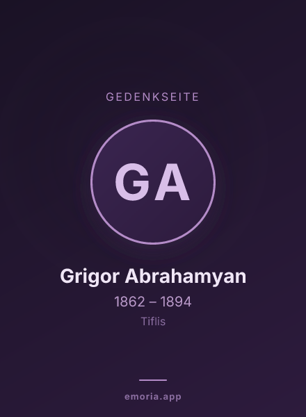 Gedenkportrait von Grigor Abrahamyan