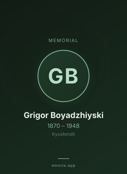 Memorial portrait of Grigor Boyadzhiyski