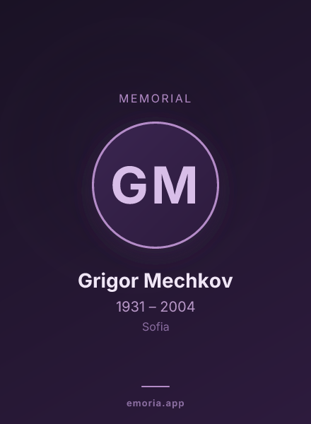 Memorial portrait of Grigor Mechkov