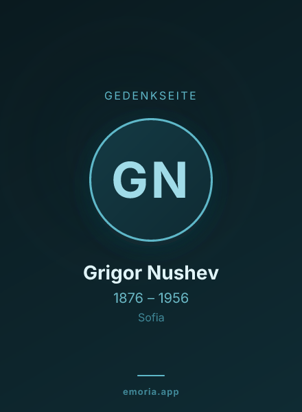 Gedenkportrait von Grigor Nushev