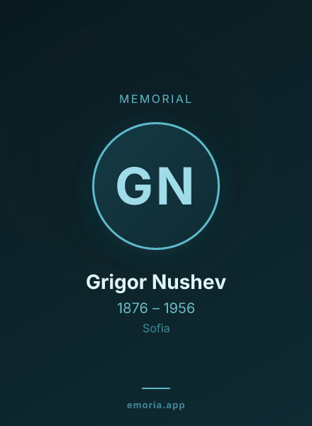 Memorial portrait of Grigor Nushev