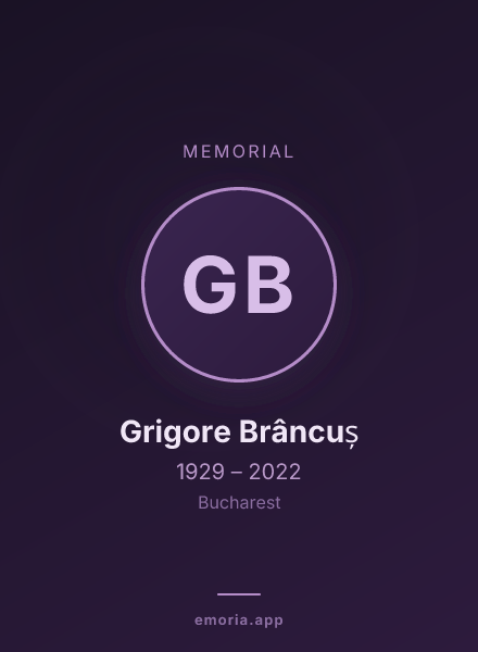 Memorial portrait of Grigore Brâncuș