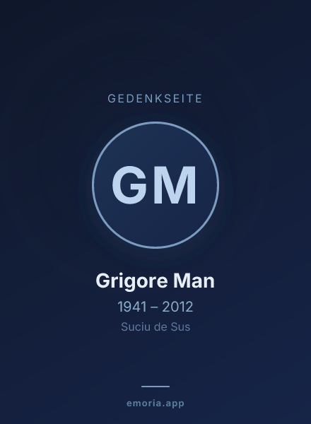 Gedenkportrait von Grigore Man