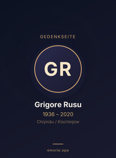 Gedenkportrait von Grigore Rusu