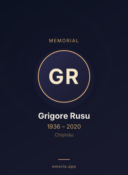Memorial portrait of Grigore Rusu