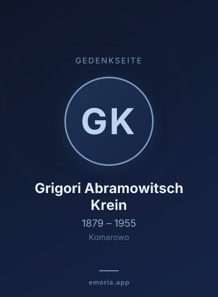 Gedenkportrait von Grigori Abramowitsch Krein