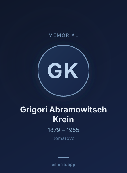 Memorial portrait of Grigori Abramowitsch Krein