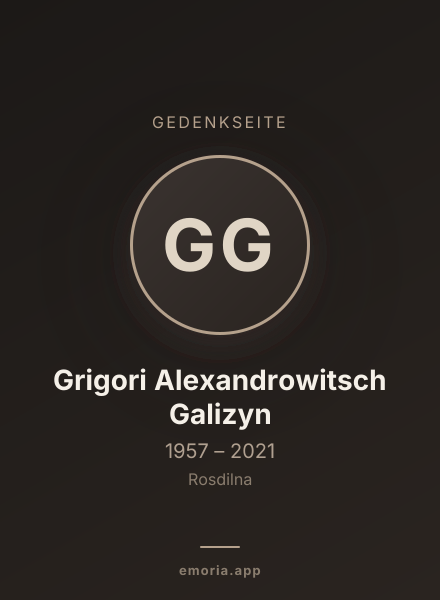 Gedenkportrait von Grigori Alexandrowitsch Galizyn