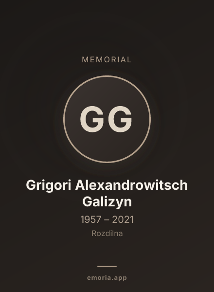 Memorial portrait of Grigori Alexandrowitsch Galizyn